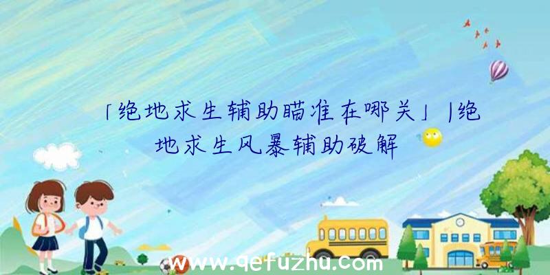 「绝地求生辅助瞄准在哪关」|绝地求生风暴辅助破解